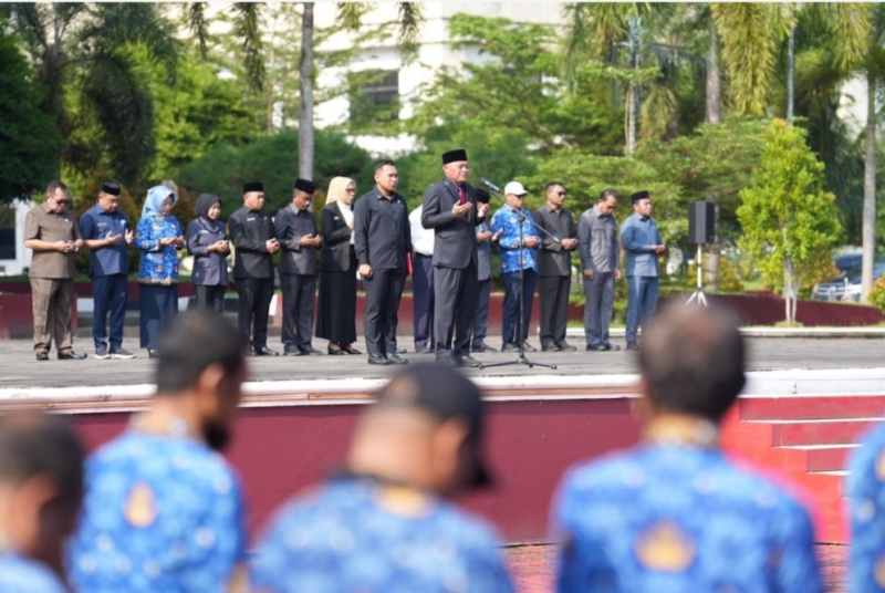 Upacara Hari Kesaktian Pancasila 2025 sekaligus peluncuran HUT ke-26 Provinsi Maluku Utara, di Sofifi, Rabu (1/10/2025)