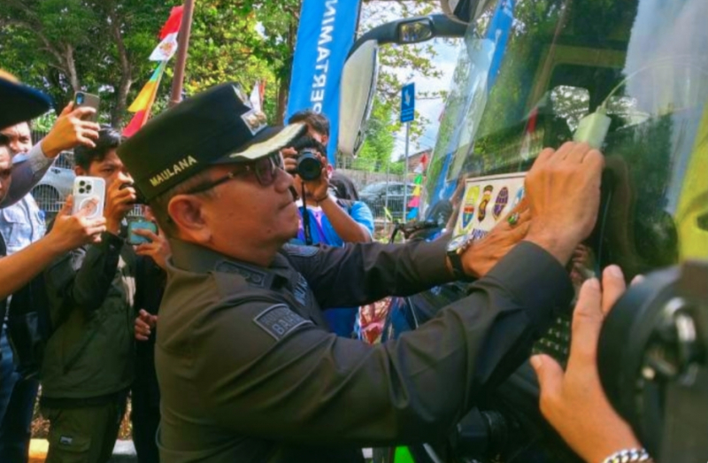 Walikota Jambi Maulana Hadiri Program Mudik Gratis Tahun 2026 di Terminal Alam Barajo, Sabtu (14/3/2026)