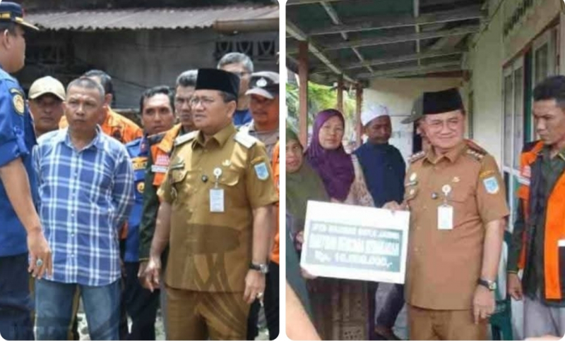 Walikota Jambi Maulana Berikan Bantuan kepada Korban Kebakaran di Kota Jambi
