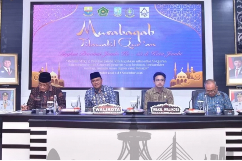 Wali Kota Jambi Pimpin Rapat Persiapan MTQ ke-55, Pemkot Targetkan Penyelenggaraan Sukses dan Berkesan. 