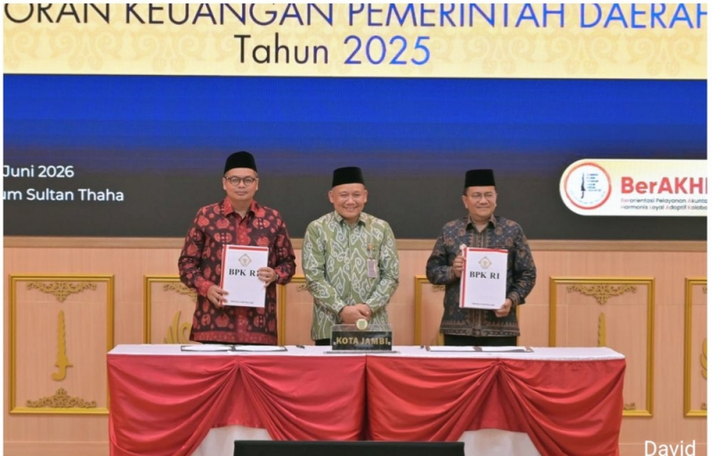Pemerintah Kota Jambi kembali mencatat prestasi dalam pengelolaan keuangan daerah dengan meraih opini WTP.