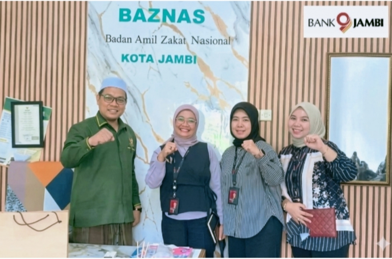 Badan Amil Zakat Nasional (BAZNAS) Kota Jambi bersama Bank 9 Jambi. 