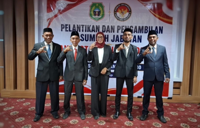 Lima Anggota Komisi Informasi Maluku Utara Resmi Dilantik untuk Periode 2026–2030