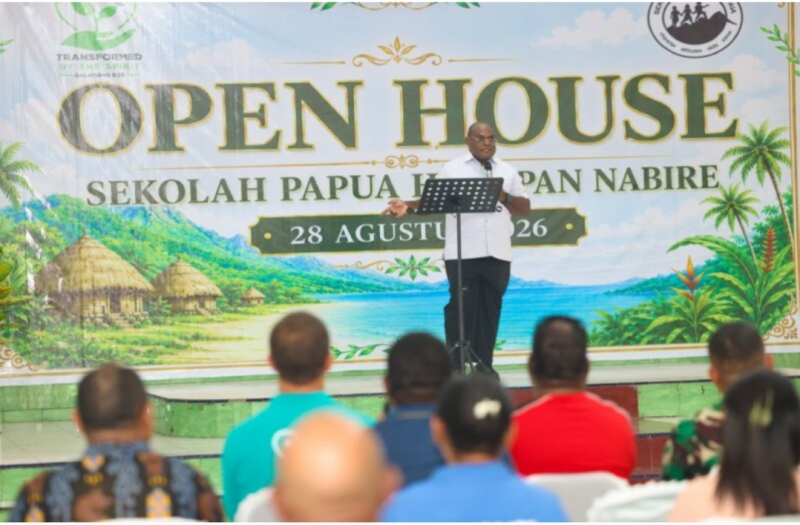 Gubernur Papua Tengah Hadiri Open House Sekolah Papua Harapan (SPH) Nabire di Aula Gereja Pantekosta Serikat di Indonesia (GPSDI), Jumat (28/8/2026).